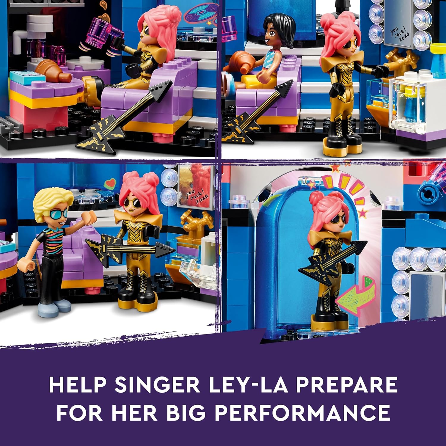 LEGO Friends Heartlake City Music Talent Show Set, Musical Toys for 7+ Year Old Girls, Boys & Kids, with Guitar and Keyboard Instruments, 4 Characters Inc. Andrea, Role-Play Building Toy Gift 42616