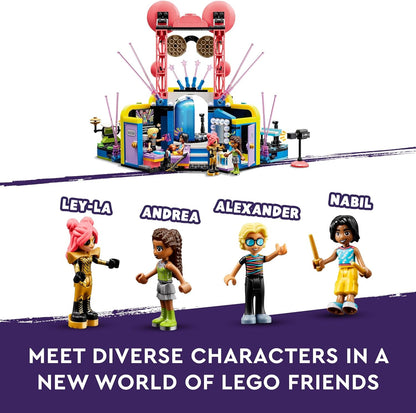 LEGO Friends Heartlake City Music Talent Show Set, Musical Toys for 7+ Year Old Girls, Boys & Kids, with Guitar and Keyboard Instruments, 4 Characters Inc. Andrea, Role-Play Building Toy Gift 42616