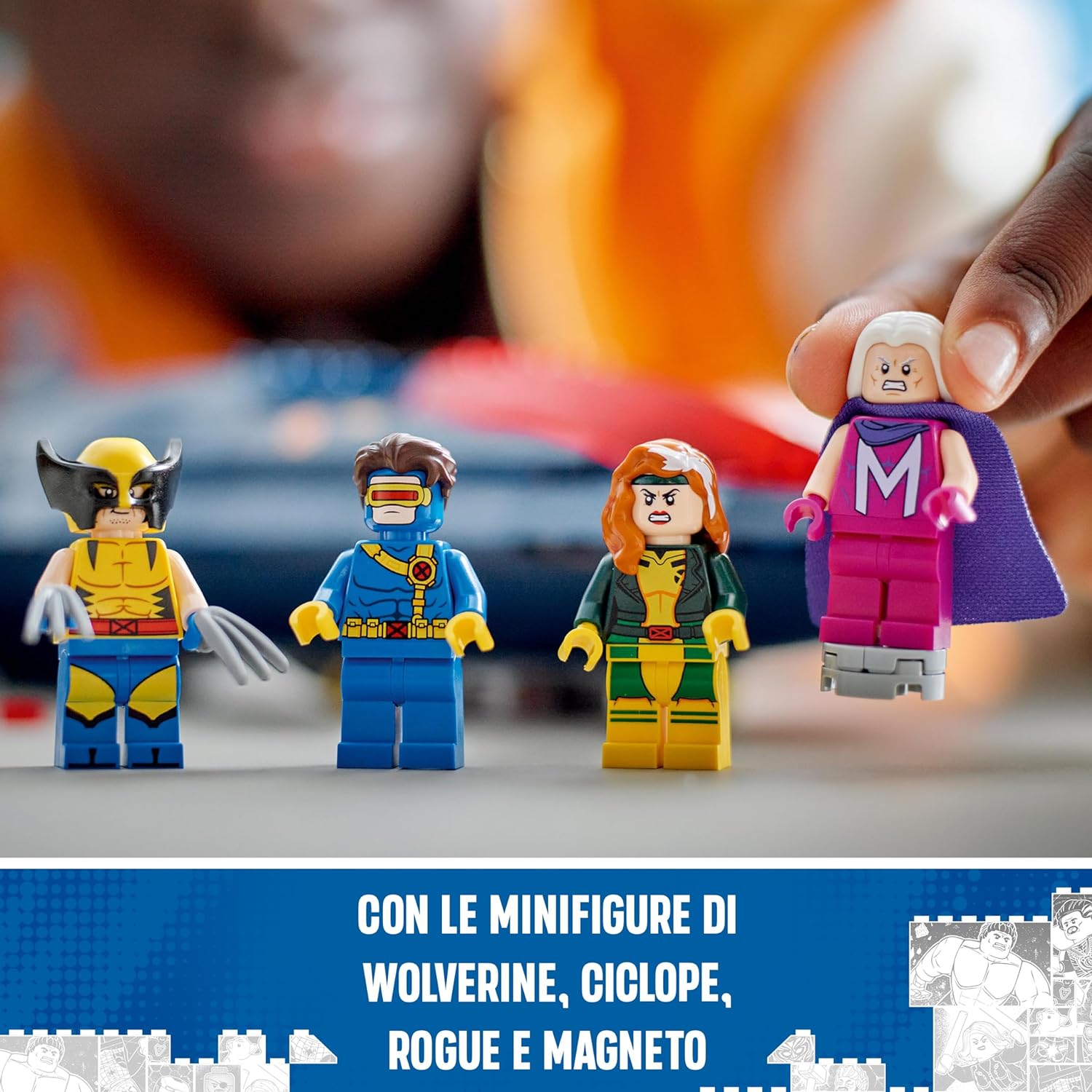 LEGO Marvel X-Men X-Jet Buildable Toy Plane for Kids, Boys & Girls, Airplane Model Building Kit with Wolverine, Cyclops, Rogue and Magneto Super Hero Minifigures, Birthday Gift Idea 76281