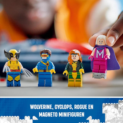 LEGO Marvel X-Men X-Jet Buildable Toy Plane for Kids, Boys & Girls, Airplane Model Building Kit with Wolverine, Cyclops, Rogue and Magneto Super Hero Minifigures, Birthday Gift Idea 76281