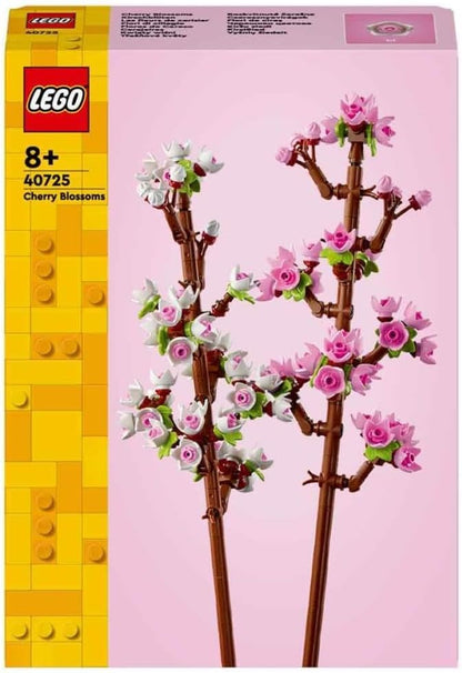 LEGO Cherry Blossoms, Artificial Faux Flowers Set, Valentine's Day Gift Idea, Makes a Great Desk Decor Accessory for 8 Plus Year Old Girls, Boys and Teens 40725