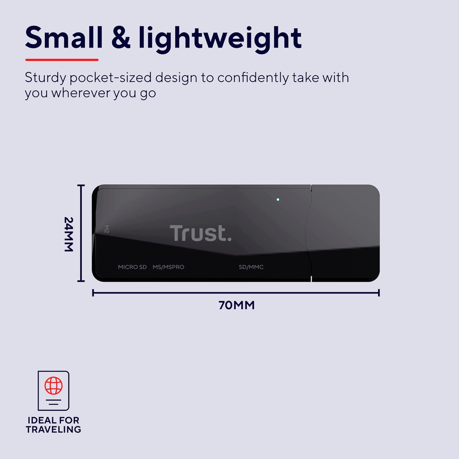 Trust Nanga USB 2.0 Card Reader , Black