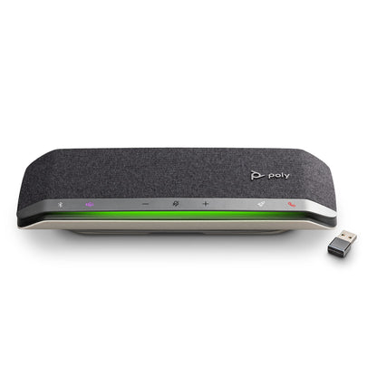 Poly - Sync 40+ Bluetooth Smart Speakerphone (Plantronics) - Flexible Work Spaces - Connect to PC/Mac via Included BT600 Dongle & Smartphones via Bluetooth - Works with Teams (Certified), Zoom & More