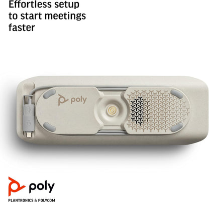 Poly - Sync 40+ Bluetooth Smart Speakerphone (Plantronics) - Flexible Work Spaces - Connect to PC/Mac via Included BT600 Dongle & Smartphones via Bluetooth - Works with Teams (Certified), Zoom & More
