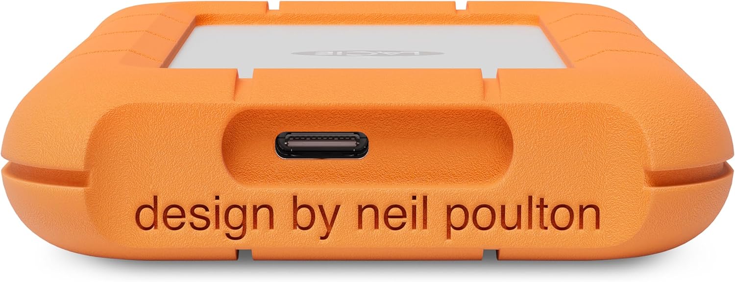 LaCie Rugged Mini, 500GB, 2.5", Portable External Hard Drive, for PC and Mac, Shock, Drop and Pressure Resistant, 5 year Rescue Services (STMF500400