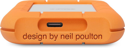 LaCie Rugged Mini, 500GB, 2.5", Portable External Hard Drive, for PC and Mac, Shock, Drop and Pressure Resistant, 5 year Rescue Services (STMF500400