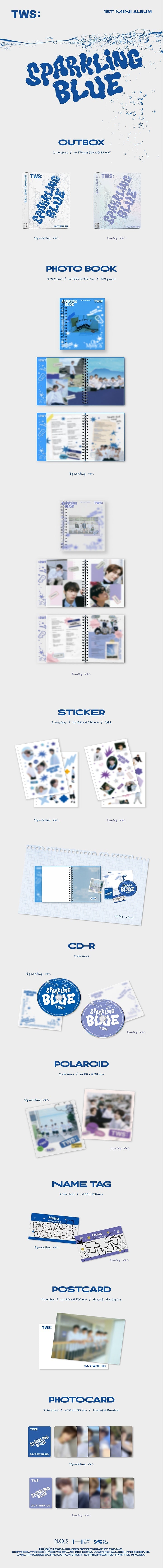 TWS 1st Mini Album 'Sparkling Blue' (Lucky Ver.)