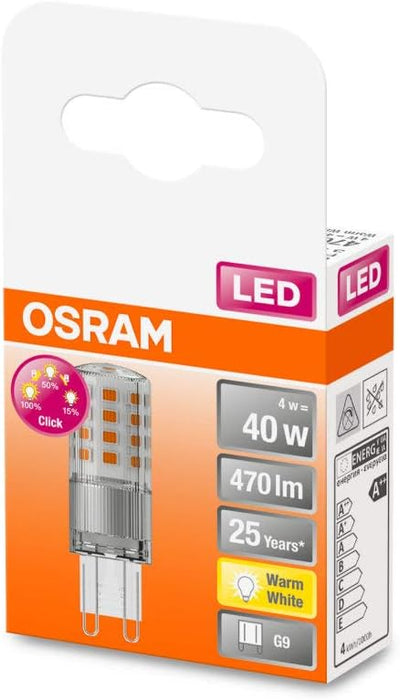 Osram Led G9 4W 2700K Ø1.8X5.9Cm 470-210-70Lm 3 Staps Dimbaar