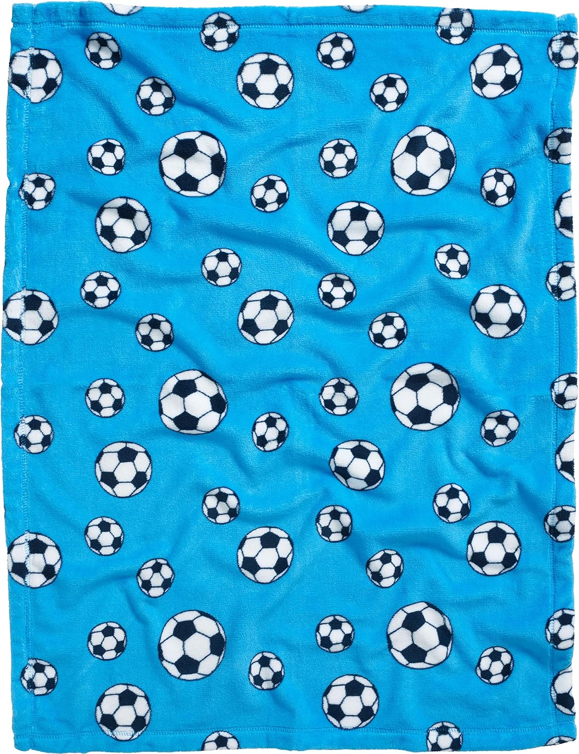 Playshoes - 301702 - Fleecedecke Fussball - Blau - 75x100 Cm