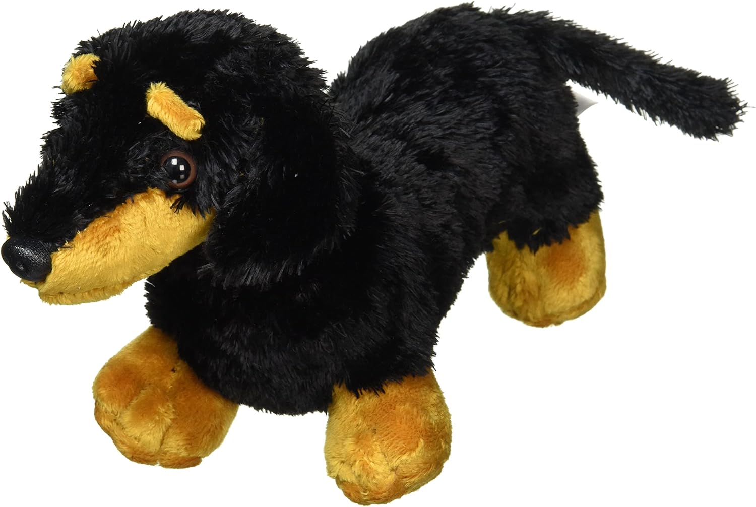 Aurora, 12750, Mini Flopsies Vienna The Dachshund, 20cm, Juguete de Peluche, Negro y marrón Único