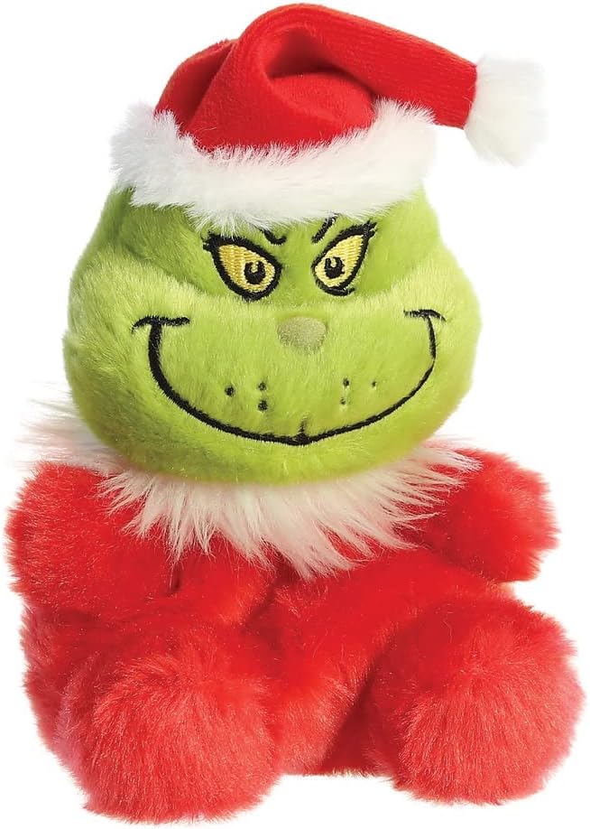 Aurora, 15591, The Grinch Official Merchandise Santa Palm Pal, Soft Toy, Red & Green