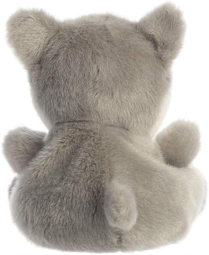 Aurora Palm Pets, Busky el Husky Perro Suave Juguete, 33474, 5 Pulgadas, Gris y Blanco