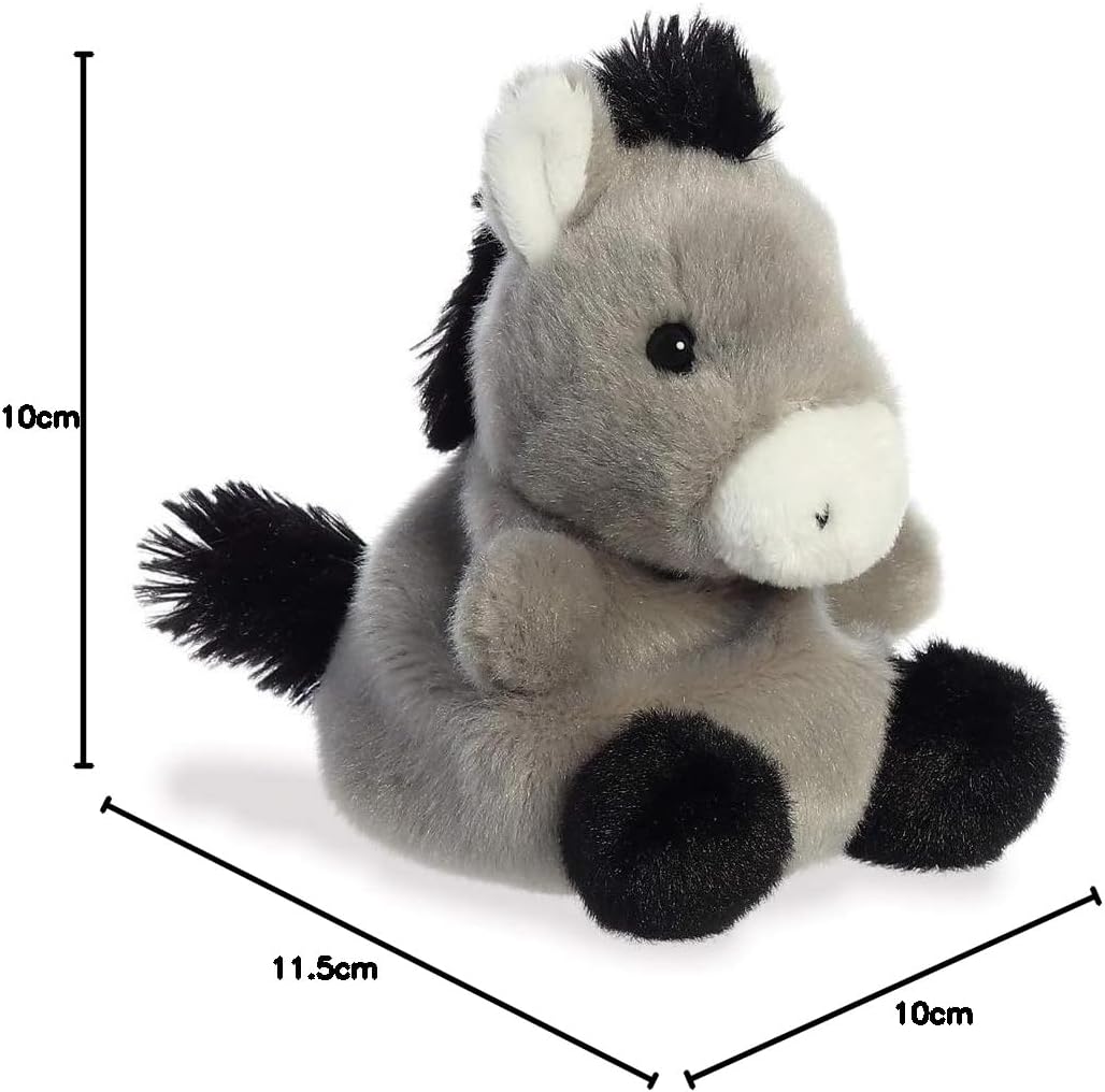 Aurora, 33529, Palm Pals Eli Donkey, 5In, Soft Toy, Grey