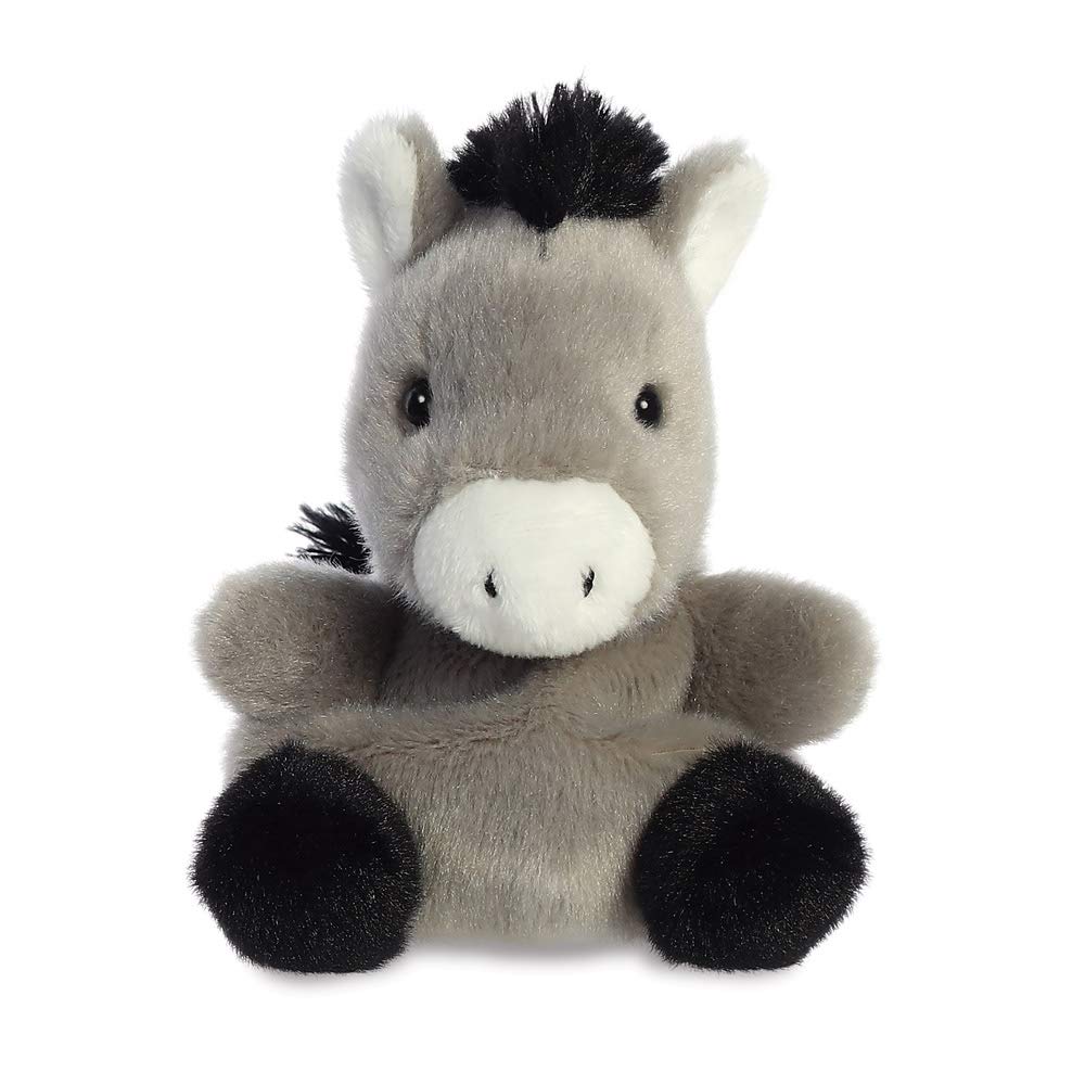 Aurora, 33529, Palm Pals Eli Donkey, 5In, Soft Toy, Grey