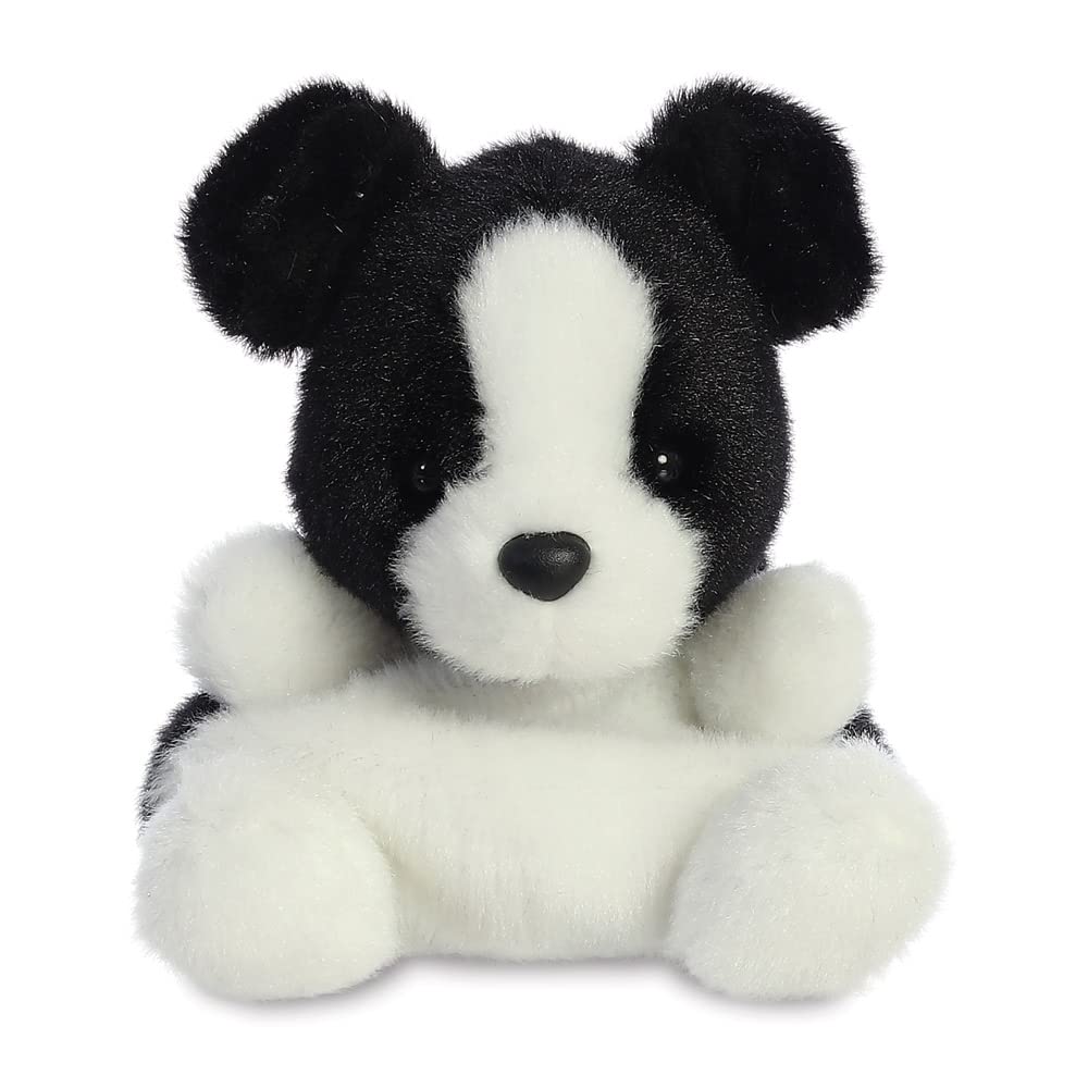 Aurora, 33534, Palm Pals Brodie Collie Dog, 5In, Soft Toy, Black & White