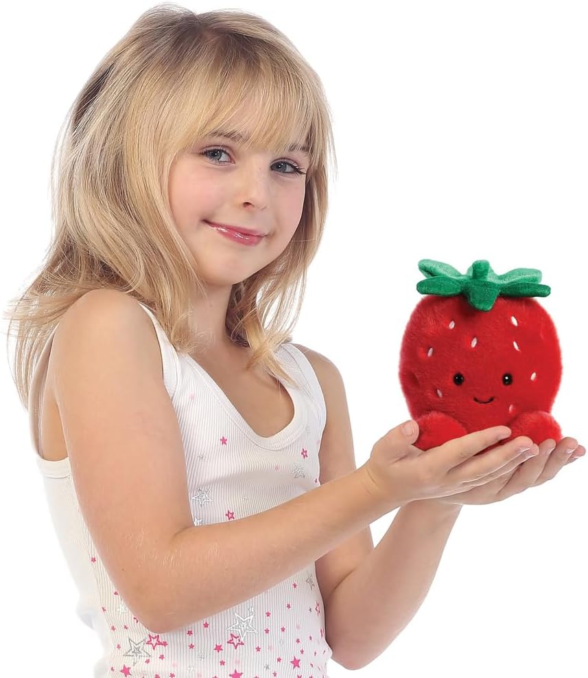 Aurora, 33573, Palm Pals Juicy Strawberry 5In, Soft Toy, Red