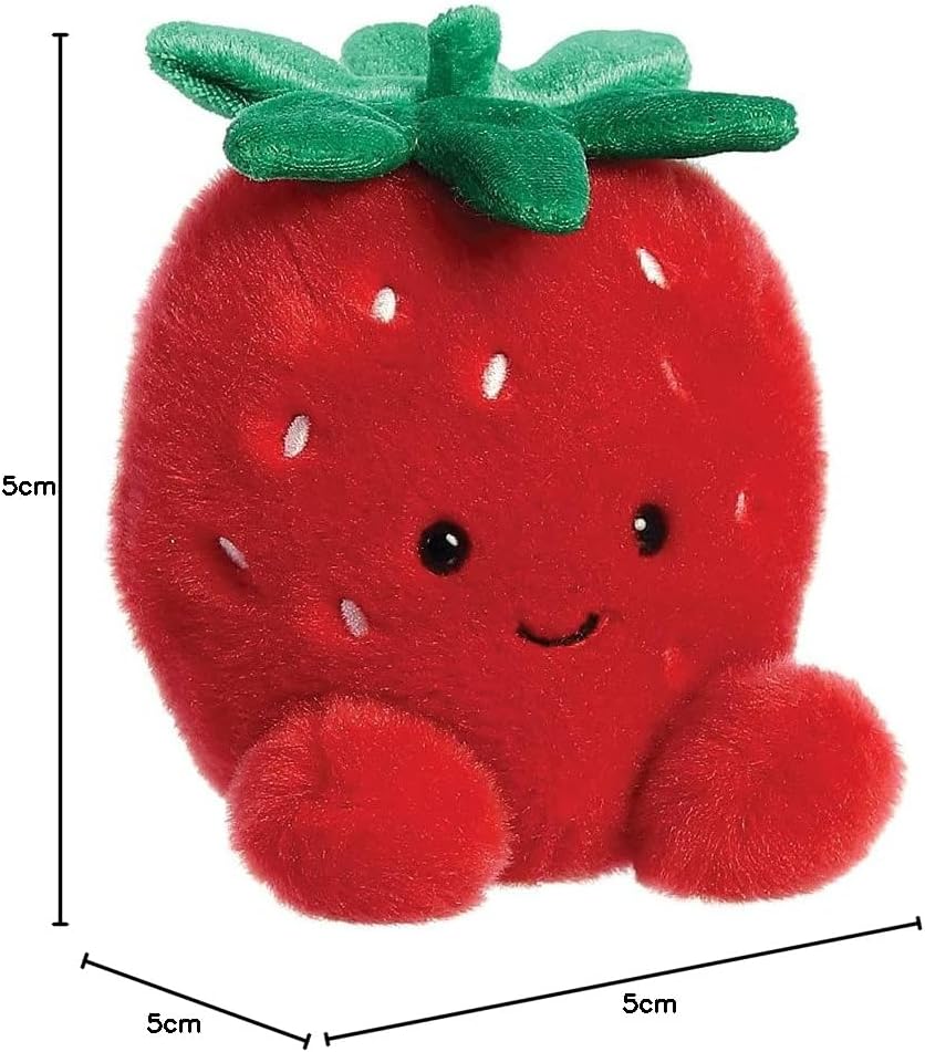 Aurora, 33573, Palm Pals Juicy Strawberry 5In, Soft Toy, Red