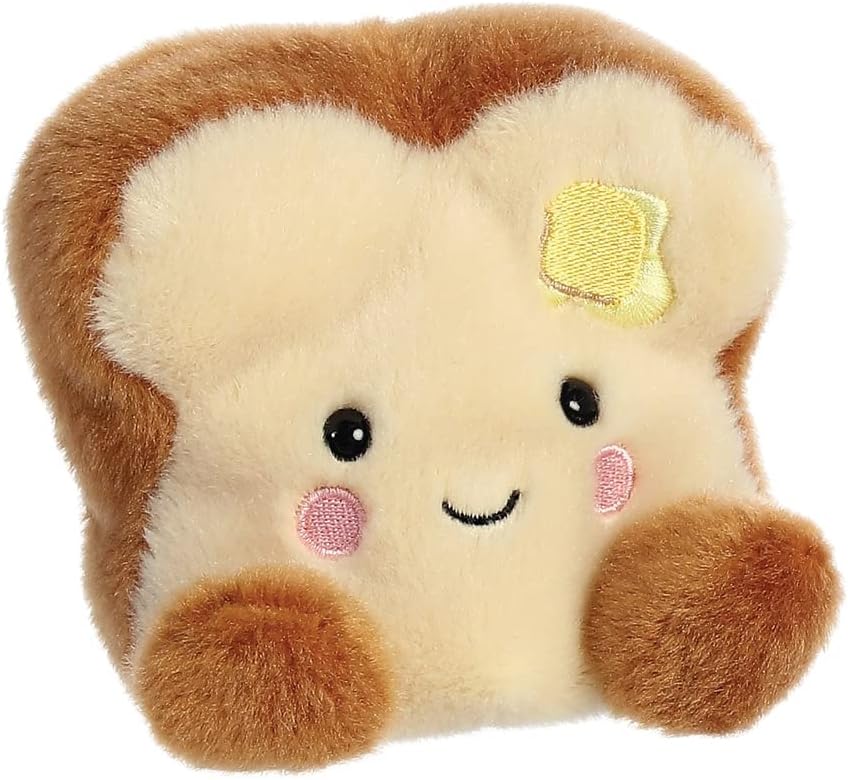 Aurora, 33574, Palm Pals Buttery Toast, 5In, Eco-friendly soft toy, Brown, Medium