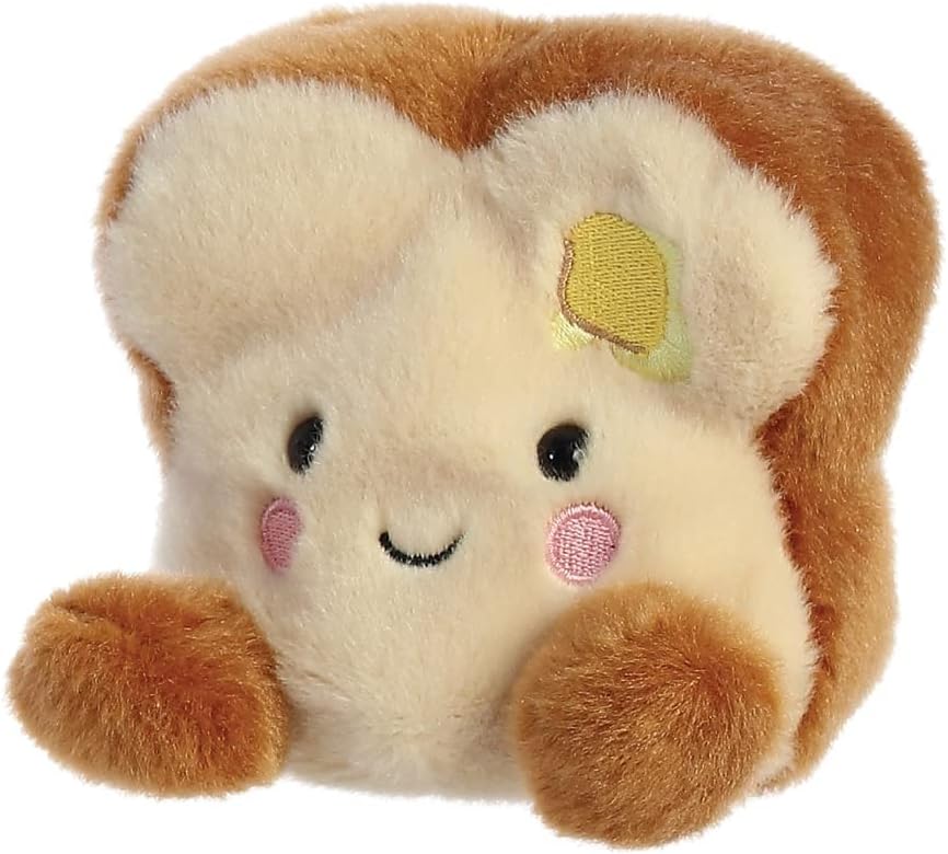 Aurora, 33574, Palm Pals Buttery Toast, 5In, Eco-friendly soft toy, Brown, Medium