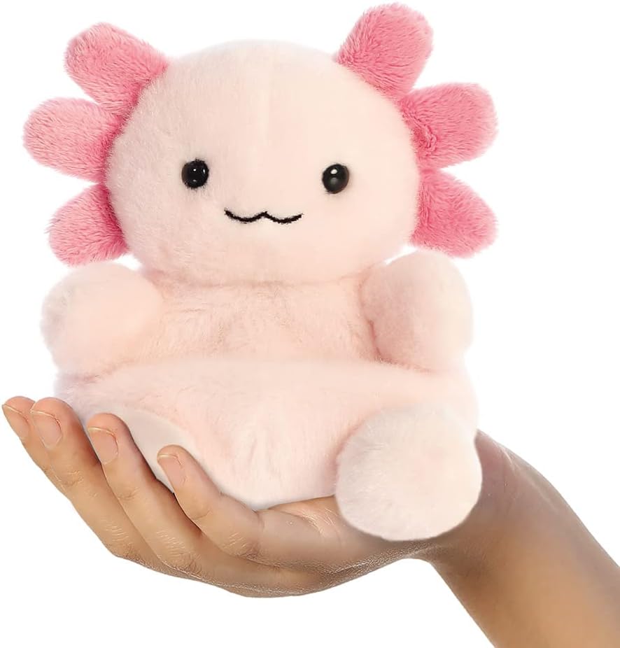 AURORA, 33675, Palm Pals Ax Axolotl, 5In, Soft Toy, Pink Single