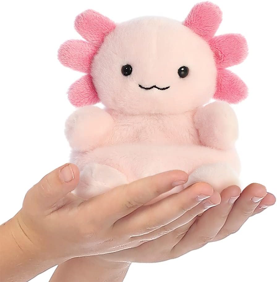 AURORA, 33675, Palm Pals Ax Axolotl, 5In, Soft Toy, Pink Single