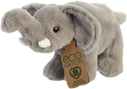 Aurora, 35002, Eco Nation, Elephant, 10.5In, Soft Toy, Grey