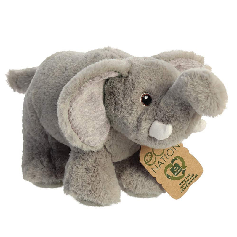 Aurora, 35002, Eco Nation, Elephant, 10.5In, Soft Toy, Grey