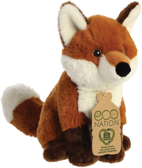 Aurora, 35009, Eco Nation, Fox, 9In, Soft Toy, Brown & White