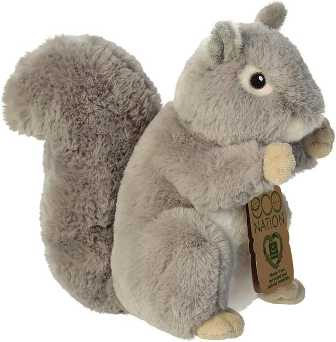 Aurora, 35011, Eco Nation, Squirrel, 8In, Soft Toy, Grey & White