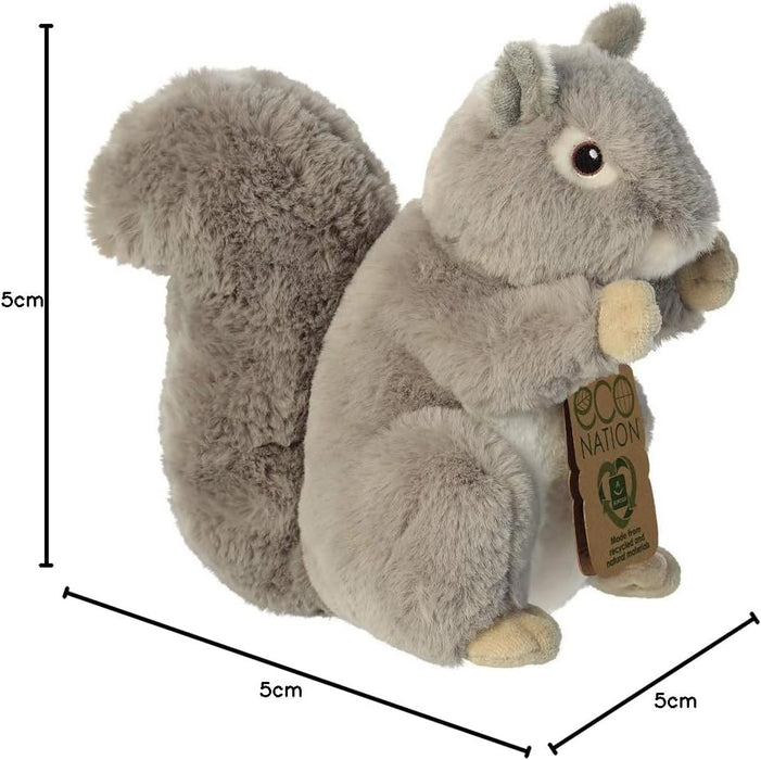 Aurora, 35011, Eco Nation, Squirrel, 8In, Soft Toy, Grey & White
