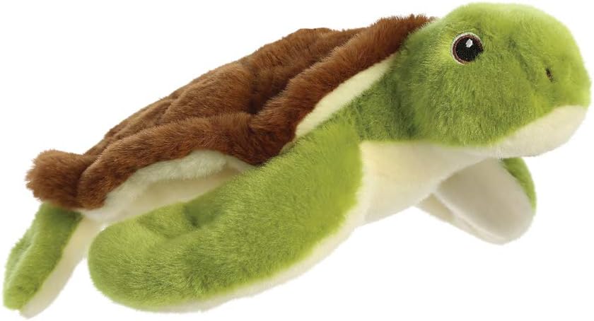 Aurora, 35018, Eco Nation, Turtle, 10.5In, Soft Toy, Green & Brown