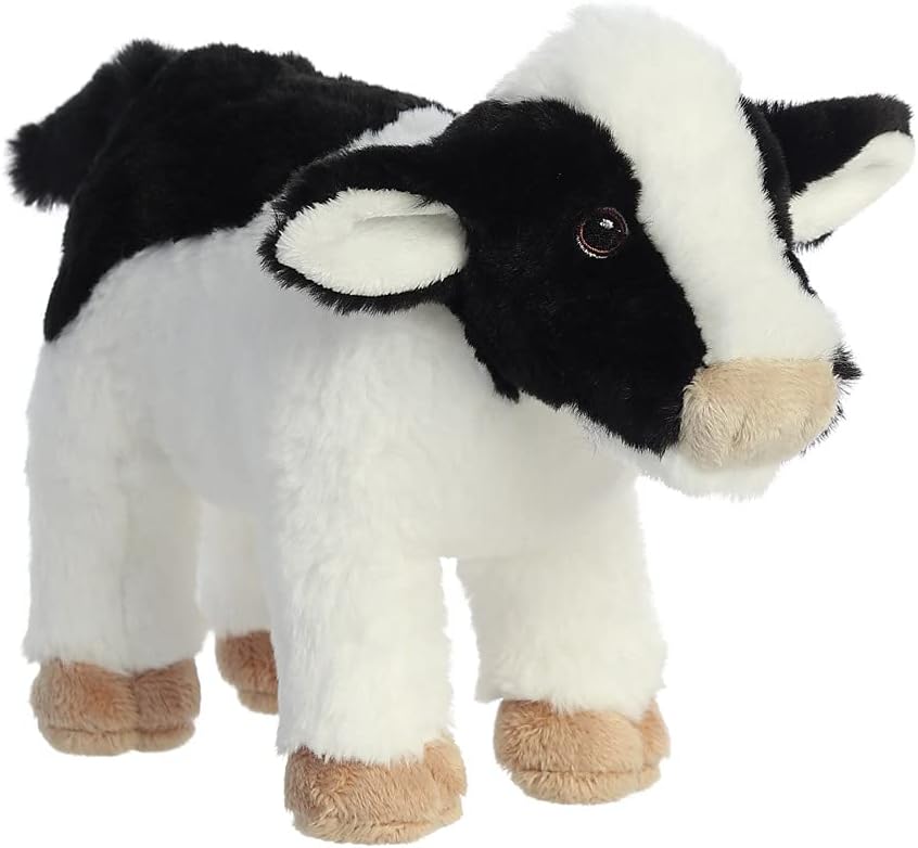 Aurora, 35026, Eco Nation Cow 10In, Soft Toy, White & Black