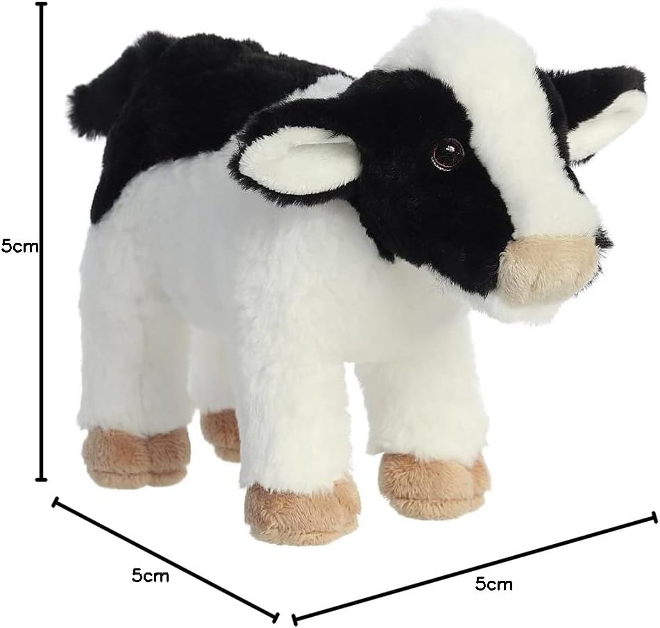 Aurora, 35026, Eco Nation Cow 10In, Soft Toy, White & Black