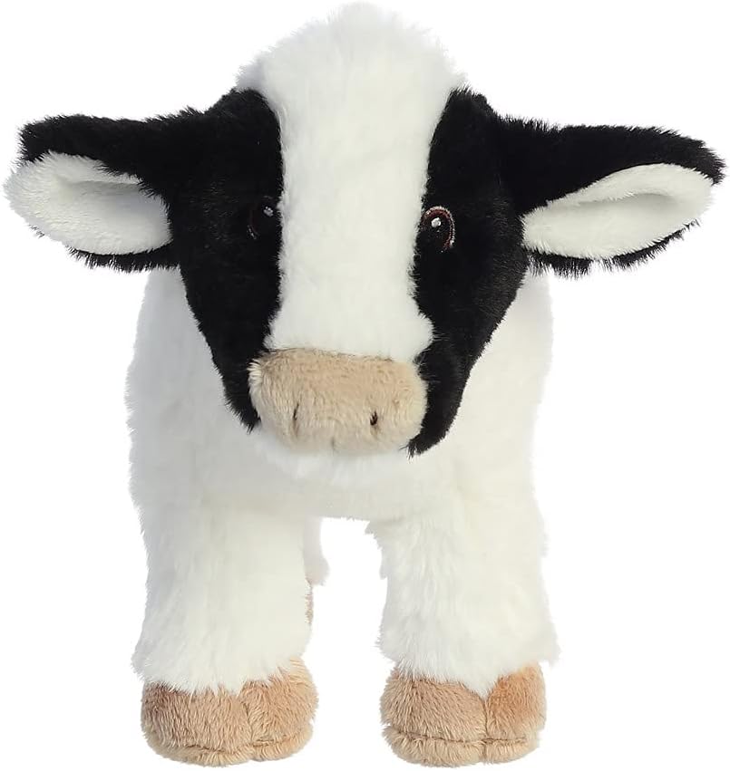 Aurora, 35026, Eco Nation Cow 10In, Soft Toy, White & Black