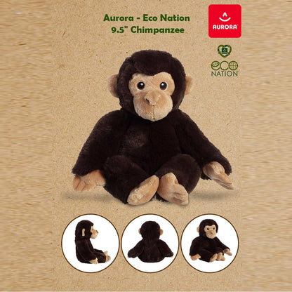 Aurora, 35032, Eco Nation Chimpanzee, 9.5In, Soft Toy, Brown