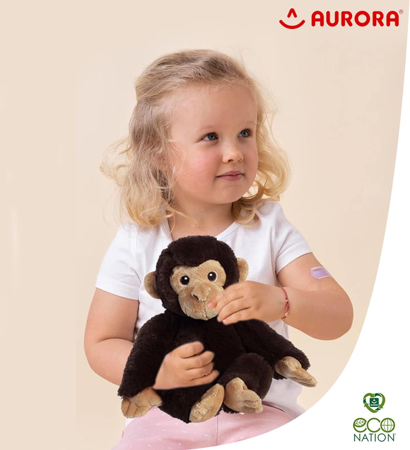 Aurora, 35032, Eco Nation Chimpanzee, 9.5In, Soft Toy, Brown