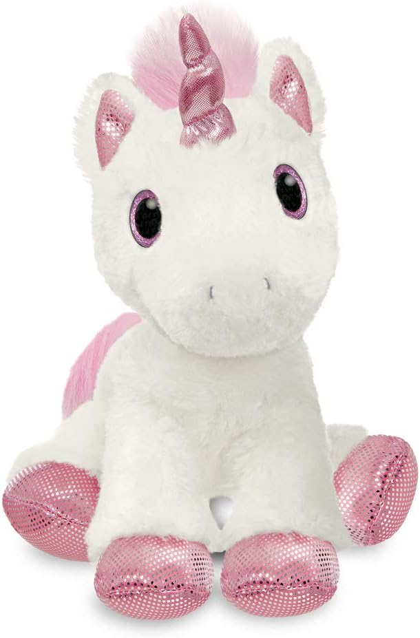 Aurora Peluche Sparkle Tales Princesse Licorne World 60854, 30 cm, Blanc (Multicolore