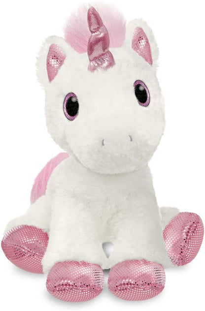 Aurora Peluche Sparkle Tales Princesse Licorne World 60854, 30 cm, Blanc (Multicolore