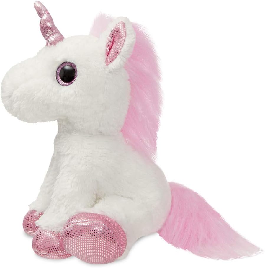 Aurora Peluche Sparkle Tales Princesse Licorne World 60854, 30 cm, Blanc (Multicolore