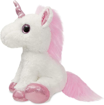 Aurora Peluche Sparkle Tales Princesse Licorne World 60854, 30 cm, Blanc (Multicolore