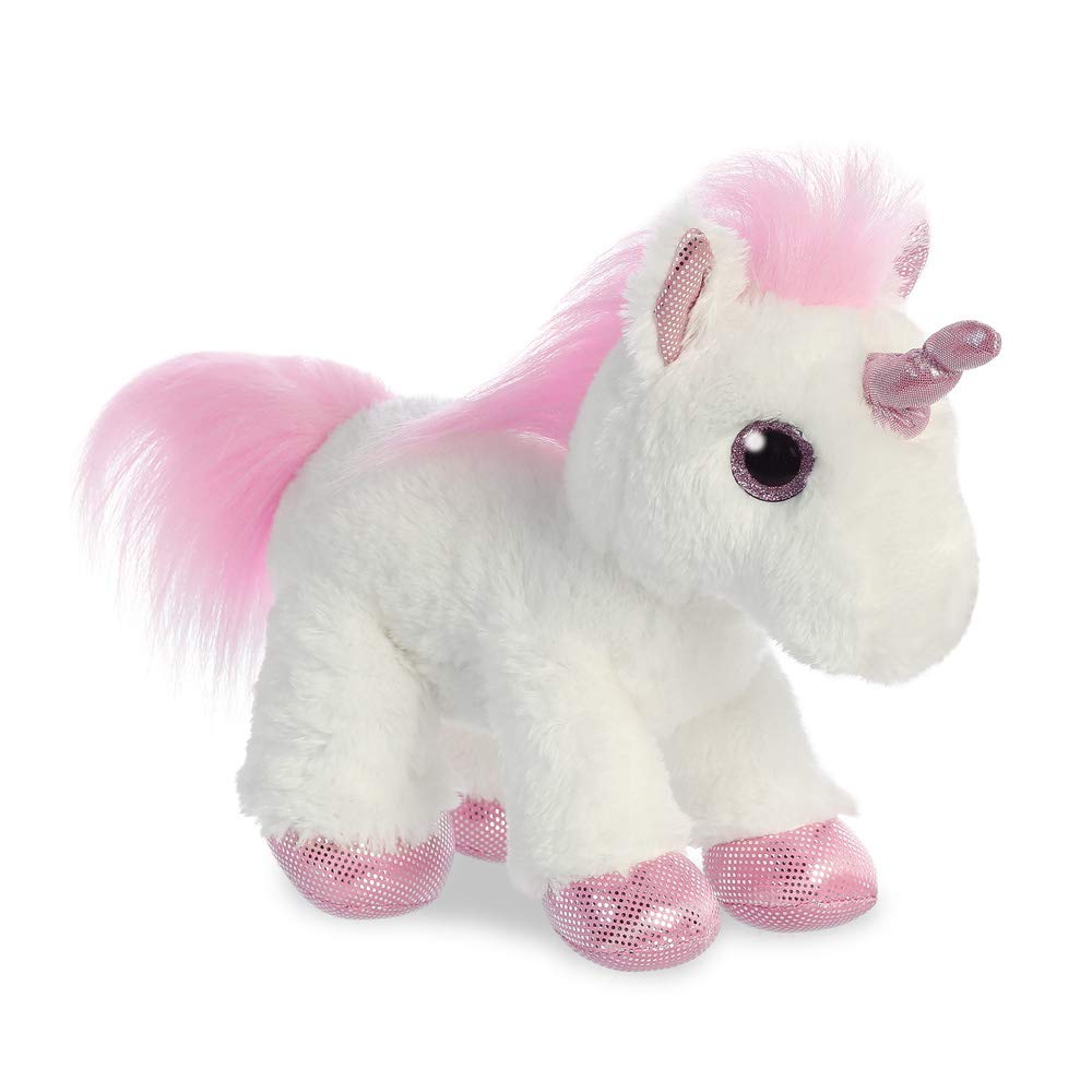 Aurora Peluche Sparkle Tales Princesse Licorne World 60854, 30 cm, Blanc (Multicolore