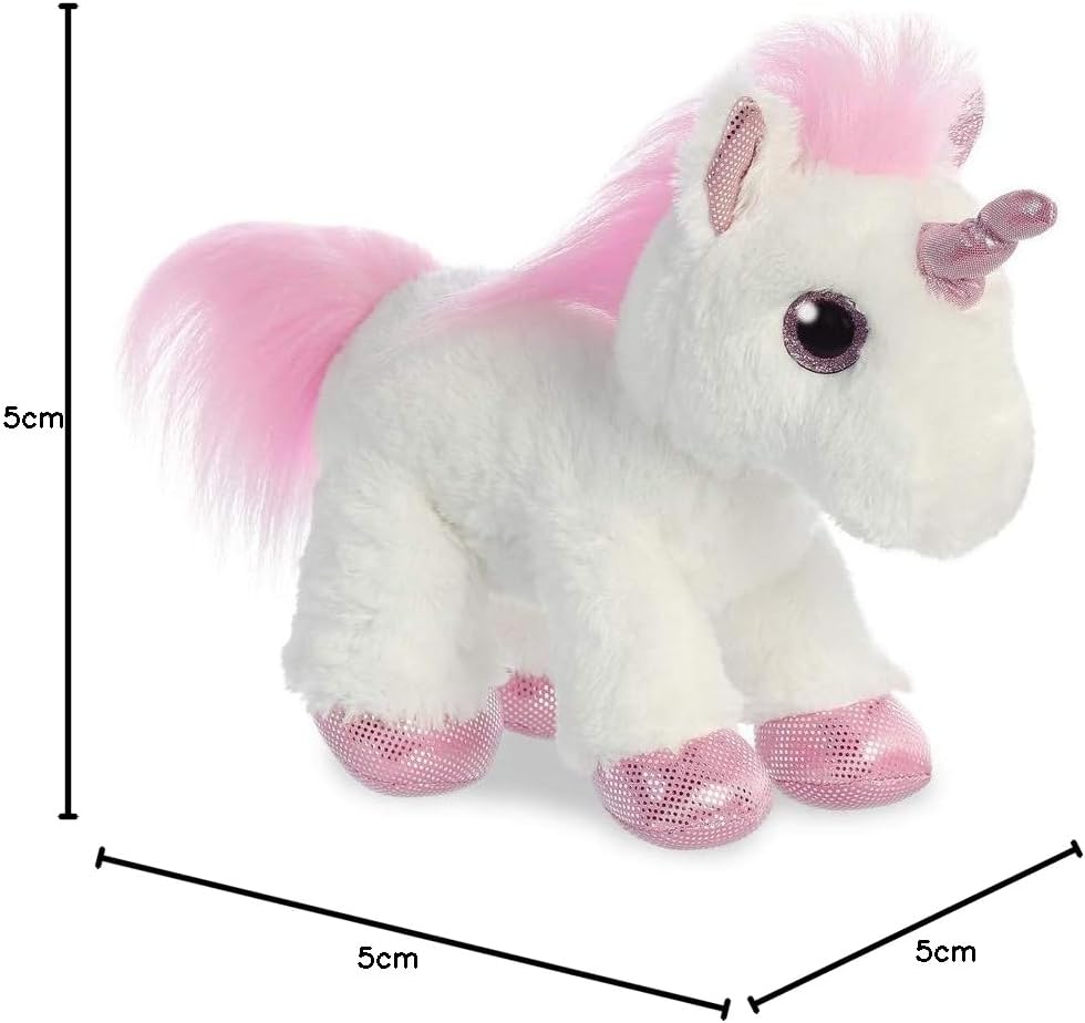 Aurora Peluche Sparkle Tales Princesse Licorne World 60854, 30 cm, Blanc (Multicolore