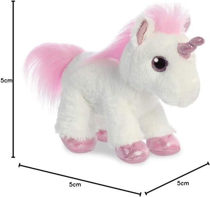 Aurora Peluche Sparkle Tales Princesse Licorne World 60854, 30 cm, Blanc (Multicolore