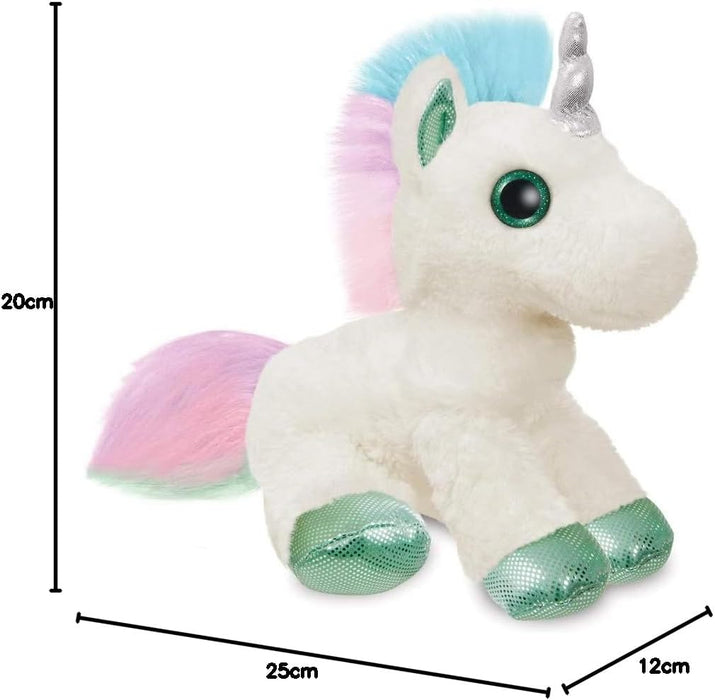 Aurora World-Unicornio Aurora, 60897, Sparkle Tales, Bubbles Unicorn, 30,5cm, Soft Toy, Blue and White, Color Cream Mint Green, 30,48 cm (12 Pulgadas