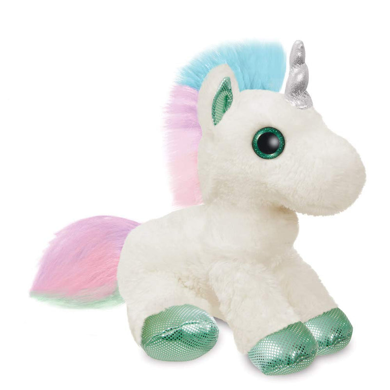 Aurora World-Unicornio Aurora, 60897, Sparkle Tales, Bubbles Unicorn, 30,5cm, Soft Toy, Blue and White, Color Cream Mint Green, 30,48 cm (12 Pulgadas