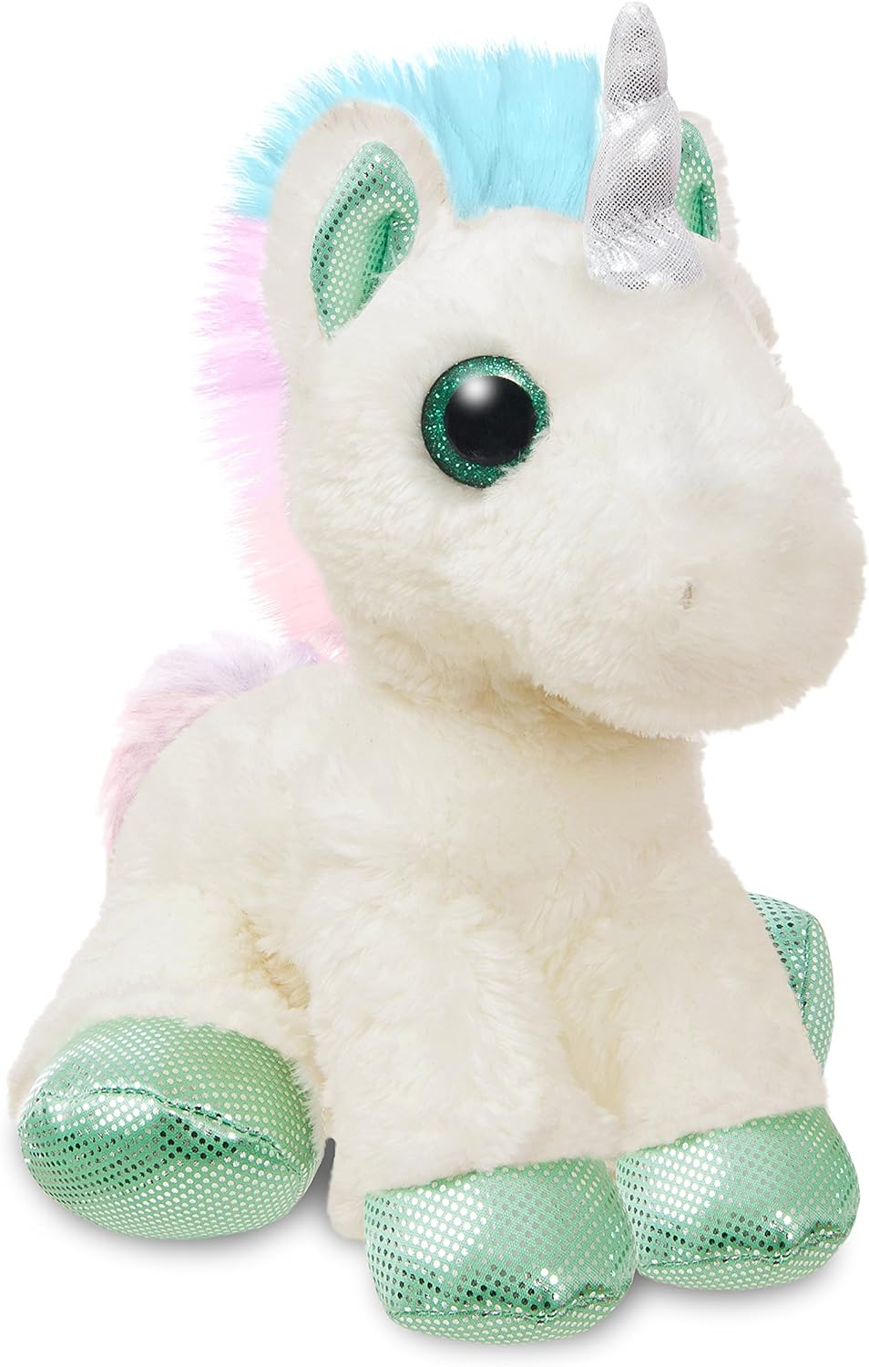 Aurora World-Unicornio Aurora, 60897, Sparkle Tales, Bubbles Unicorn, 30,5cm, Soft Toy, Blue and White, Color Cream Mint Green, 30,48 cm (12 Pulgadas