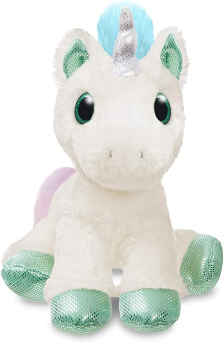 Aurora World-Unicornio Aurora, 60897, Sparkle Tales, Bubbles Unicorn, 30,5cm, Soft Toy, Blue and White, Color Cream Mint Green, 30,48 cm (12 Pulgadas