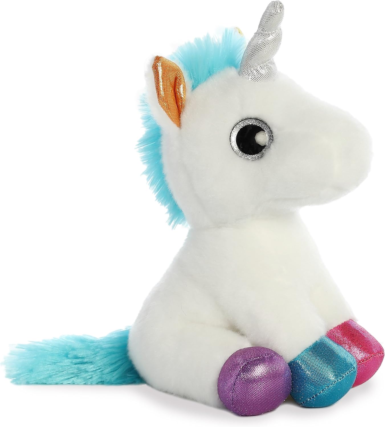 Aurora World 60955 Sparkle Tales Jewel Unicorn Plush Toy, White