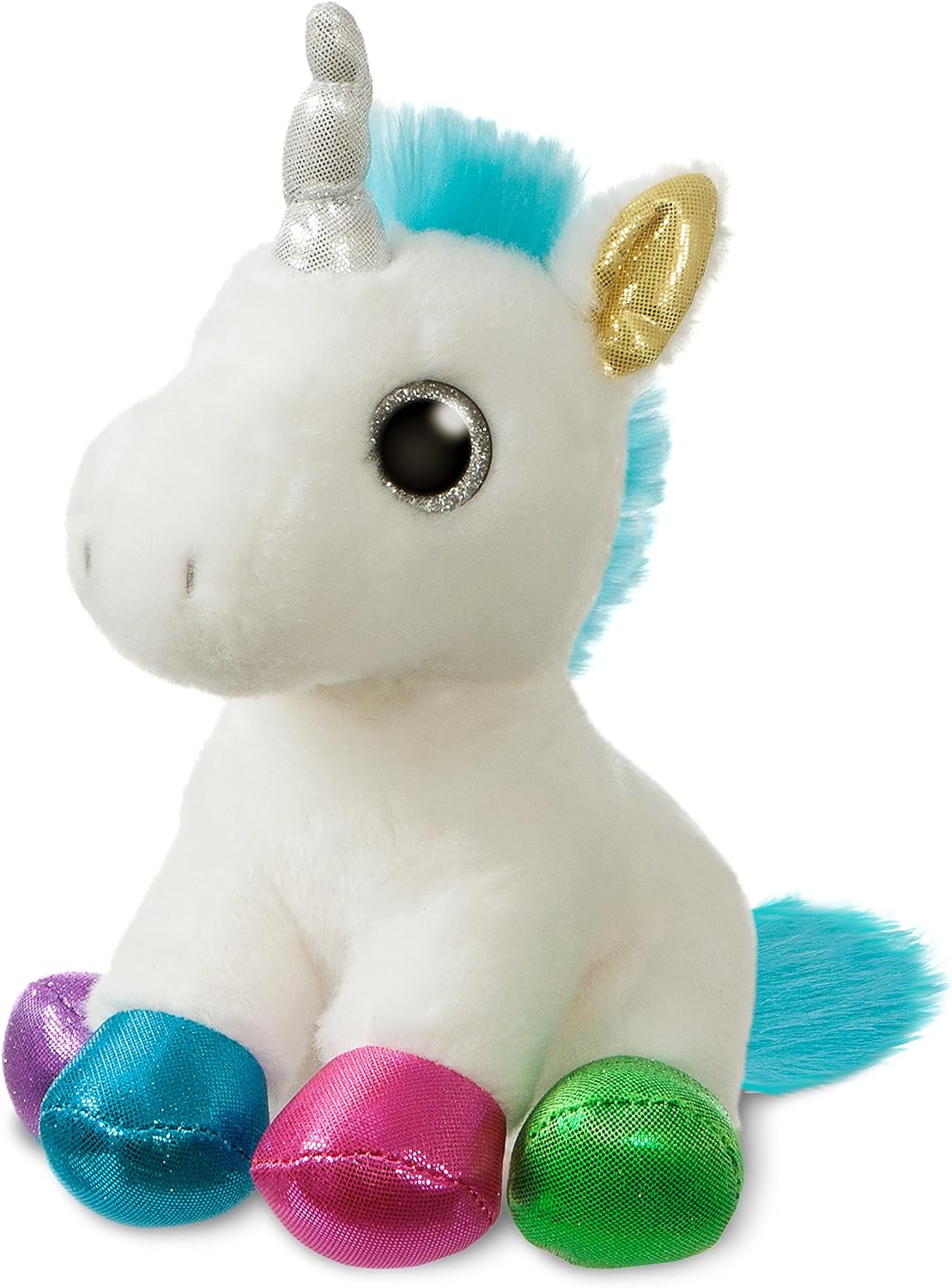 Aurora World 60955 Sparkle Tales Jewel Unicorn Plush Toy, White