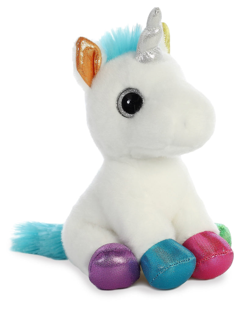 Aurora World 60955 Sparkle Tales Jewel Unicorn Plush Toy, White